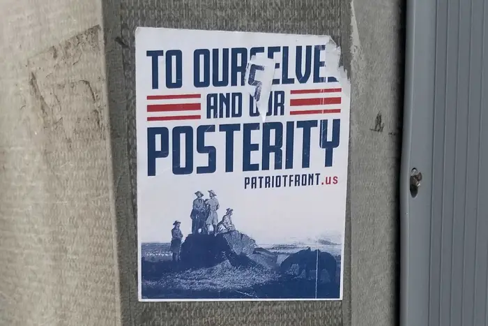 A poster spotted in Bay Ridge on Thursday night